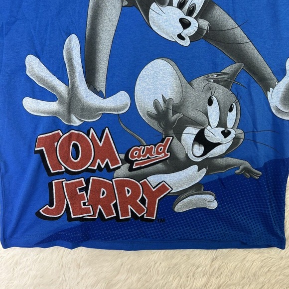 Tom and Jerry Retro Pop Out Graphic Cotton Blue T-Shirt Size M NEW W/Tags RUE21 - Picture 3 of 13